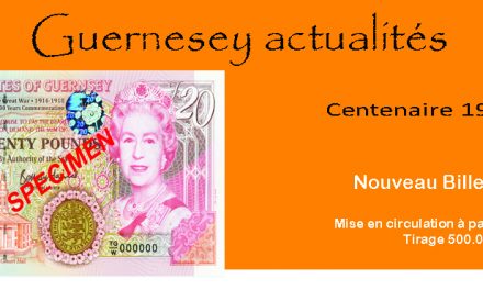 Guernesey – Commémoration Première Guerre Mondiale 1914 -1918 – Nouveau Billet de 20 £