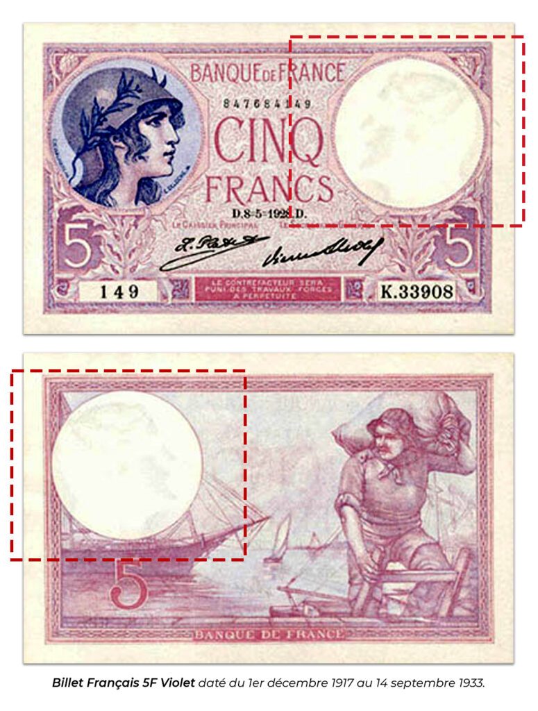 Billet 5 Francs Violet - Marianne