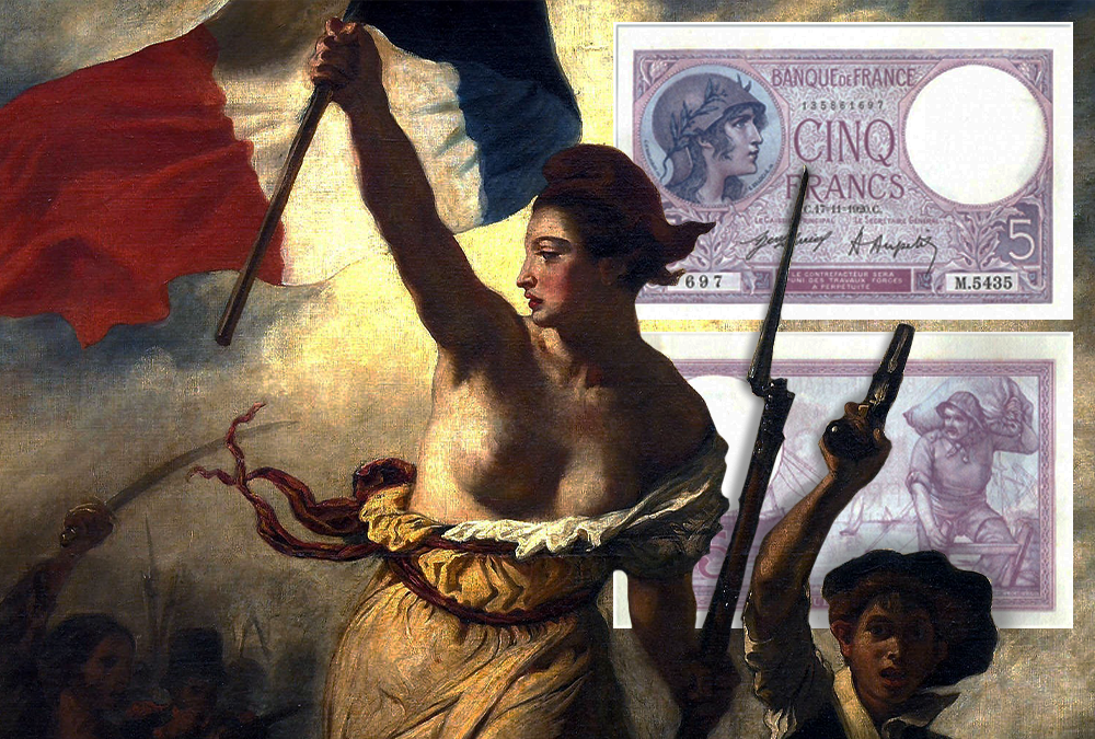 Marianne représentée comme La Liberté guidant le peuple