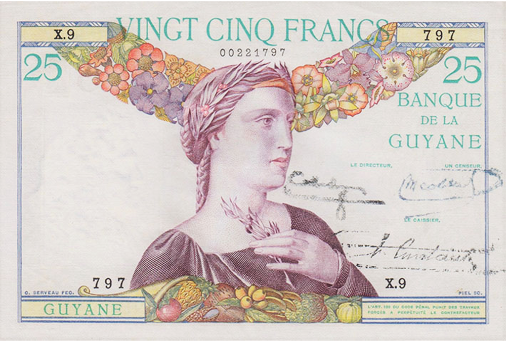 25 Francs - Banque de la Guyane - RECTO